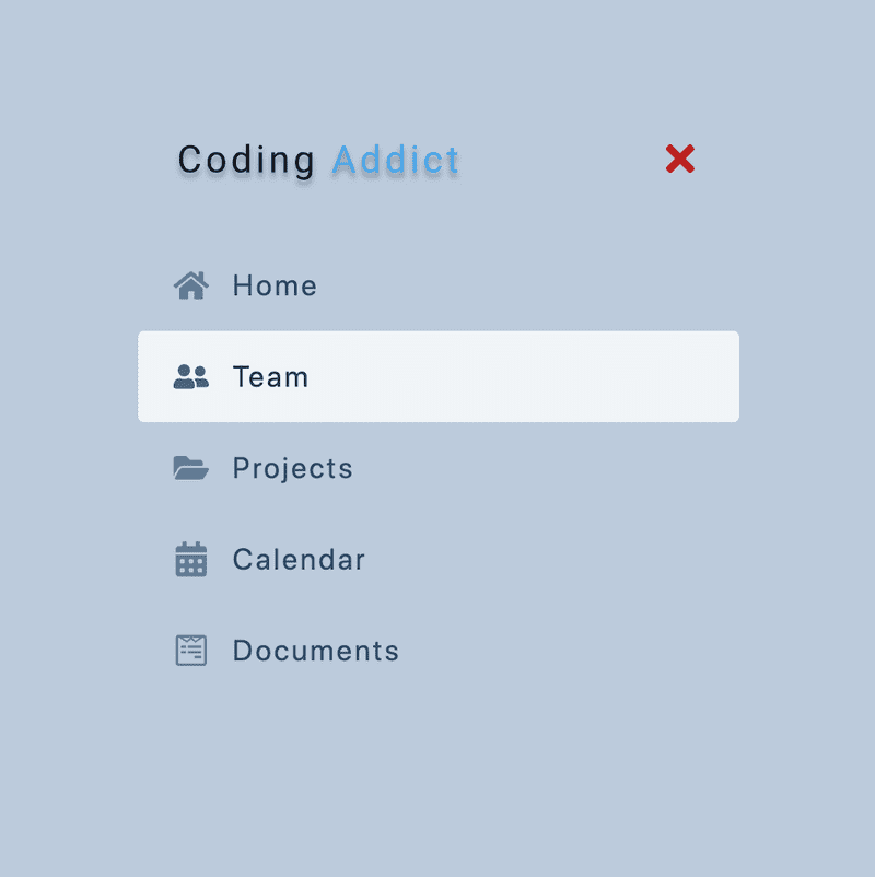 Sidebar/Modal